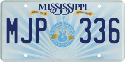 MS license plate MJP336