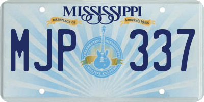 MS license plate MJP337