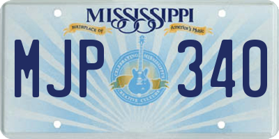 MS license plate MJP340