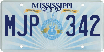 MS license plate MJP342
