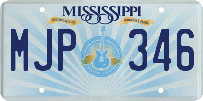 MS license plate MJP346