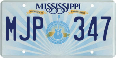 MS license plate MJP347