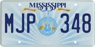 MS license plate MJP348