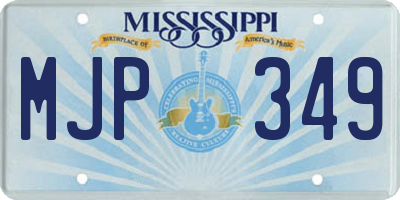 MS license plate MJP349