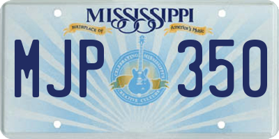 MS license plate MJP350