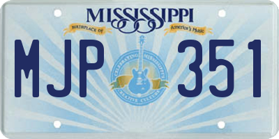 MS license plate MJP351