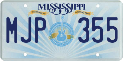 MS license plate MJP355