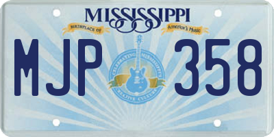 MS license plate MJP358