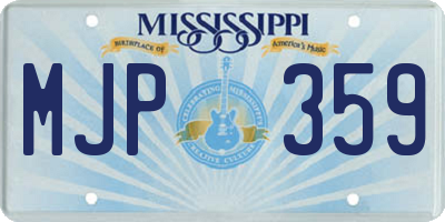 MS license plate MJP359