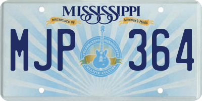 MS license plate MJP364