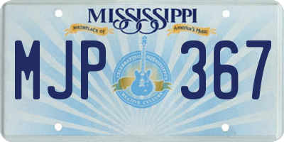 MS license plate MJP367