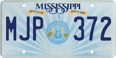 MS license plate MJP372