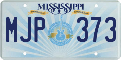 MS license plate MJP373
