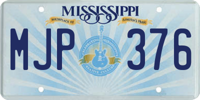 MS license plate MJP376