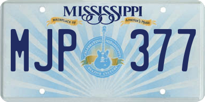 MS license plate MJP377