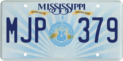 MS license plate MJP379