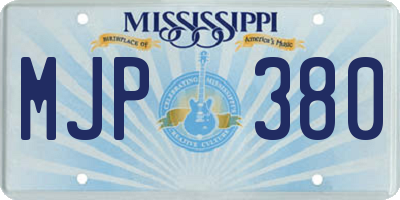 MS license plate MJP380