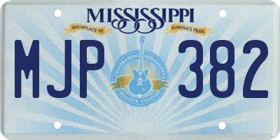 MS license plate MJP382