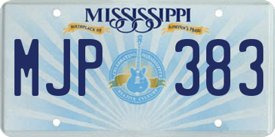 MS license plate MJP383