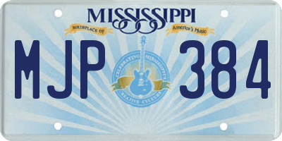 MS license plate MJP384