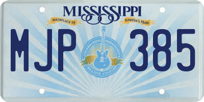 MS license plate MJP385