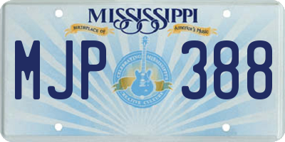 MS license plate MJP388