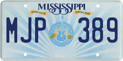 MS license plate MJP389