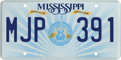 MS license plate MJP391