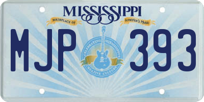 MS license plate MJP393