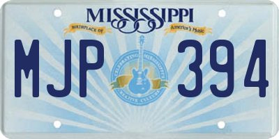 MS license plate MJP394