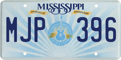 MS license plate MJP396