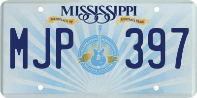MS license plate MJP397