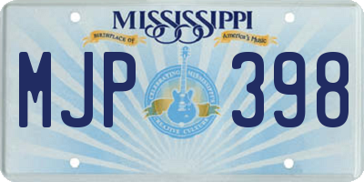 MS license plate MJP398