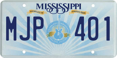 MS license plate MJP401