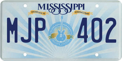 MS license plate MJP402