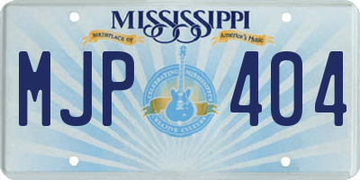 MS license plate MJP404