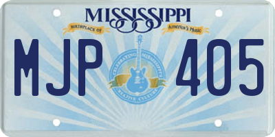 MS license plate MJP405