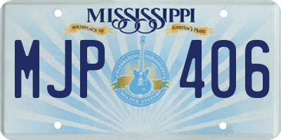 MS license plate MJP406