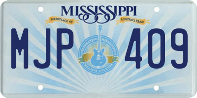MS license plate MJP409