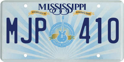 MS license plate MJP410
