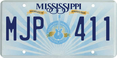 MS license plate MJP411
