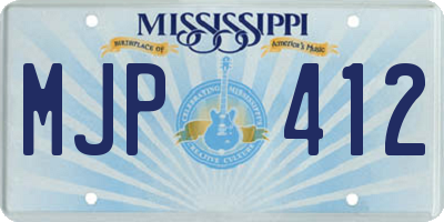 MS license plate MJP412