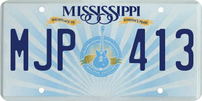 MS license plate MJP413