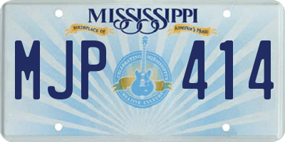 MS license plate MJP414