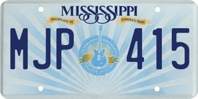 MS license plate MJP415
