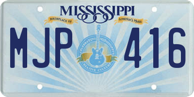 MS license plate MJP416
