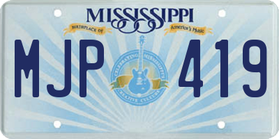 MS license plate MJP419
