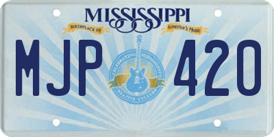 MS license plate MJP420