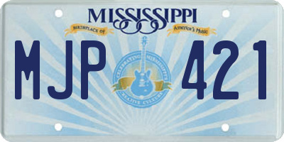 MS license plate MJP421
