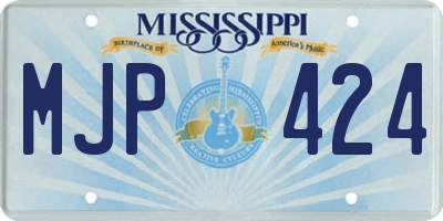 MS license plate MJP424